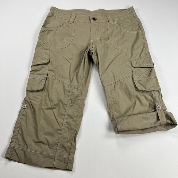 Kuhl Resistor Air Roll-Up Short Adjustable Cargo Crop Pant/Bermuda Tan Size 6 - Picture 1 of 12